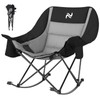 ABORON Oversized Rocking Camping Chair for Adults, Fully Padded Folding