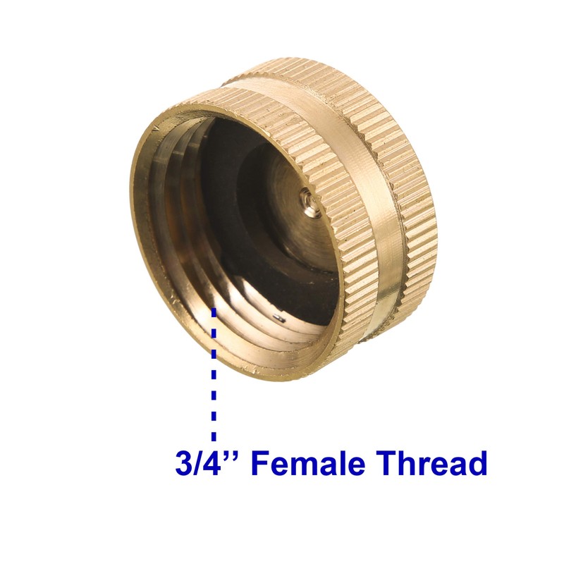 M MINGLE Garden Hose Female End Cap, Brass Spigot Cap,