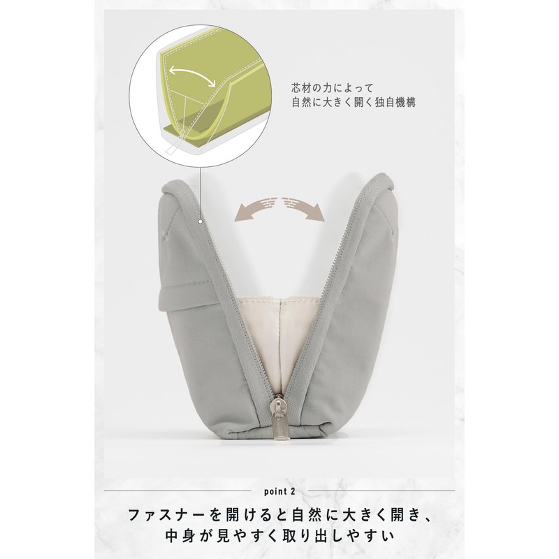 Kokuyo BIZRACK Travel Pouch Size M Gray AMBG-BR210M