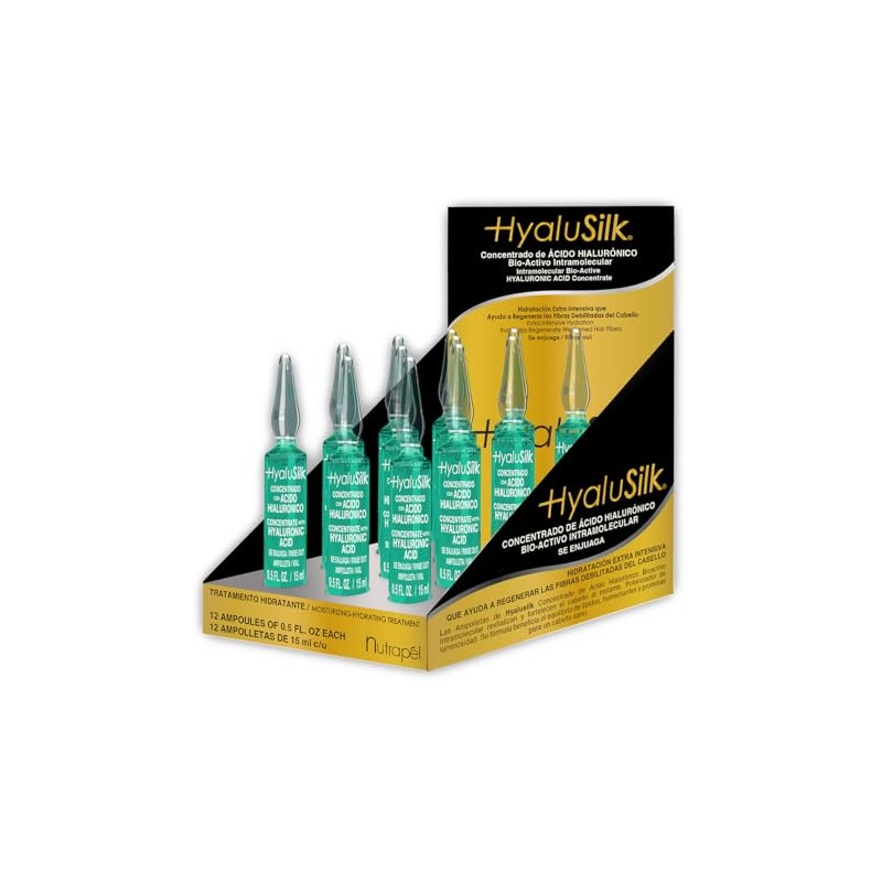 Nutrapel Ampolleta Acido Hialuronico Hyalusilk 12pz Hidratacion Intensa