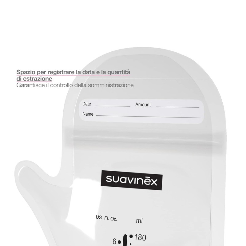 Suavinex Beutel-Speicher-Milch frequenzauswahl, weiß mit Ausgießer x 25