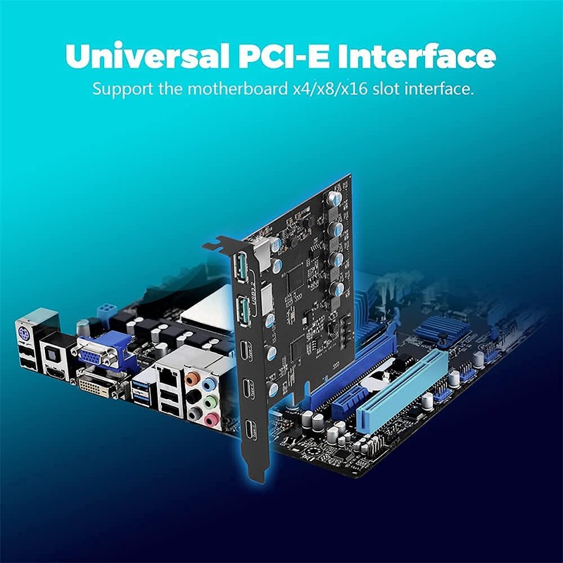 Tarjeta PCIe a USB 3.2/USB 3.1 Gen 2 de 10
