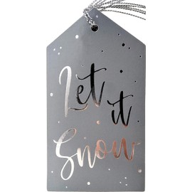 20 Luxury Silver Christmas Gift Tags
