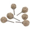 Bhartiya Schubladen-Knaufe aus Jute, rund, naturfarben, 6 Stück