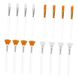 Brochas de Maquillaje Facial Tipo Abanico 16 Piezas Set de Aplicadores para Mascarillas Faciales y Corporales Brochas Planas y Abanico Adecuado para T