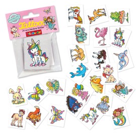 24 Tattoos * Boys & Girls * as Party Bags and Game for Children | 47324 | Mixed Themes | Sticker Tattoo Children's Tattoo Children's Birthday Birthday