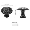 YEYIT 16Pcs Black Cabinet Door Handle, Round Drawer Knobs, Single