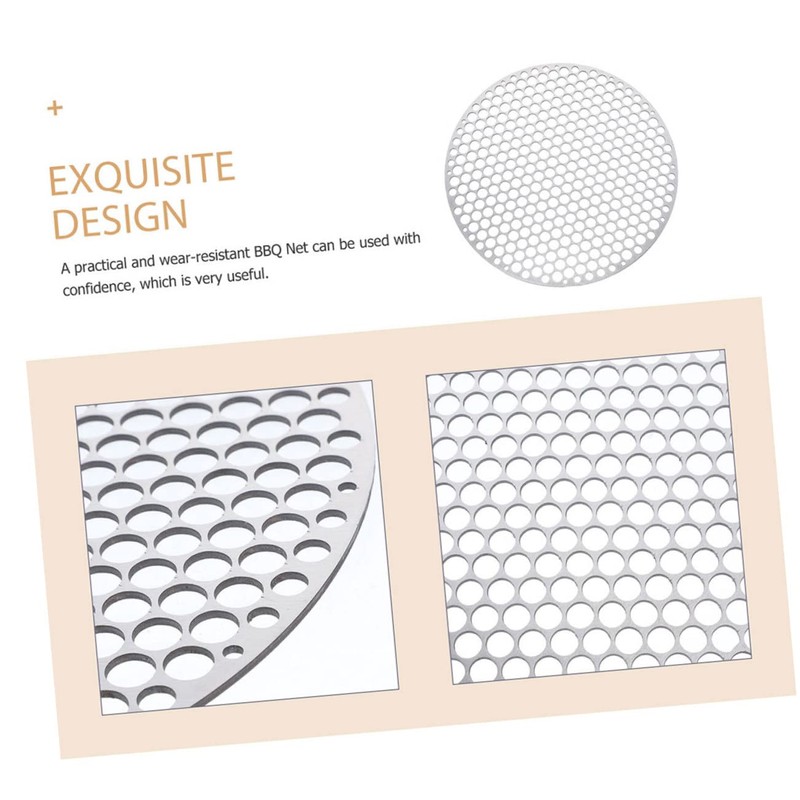 iplusmile Stainless Steel Round Grill Mesh BBQ Net for Outdoor