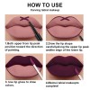 evpct 3Pcs Dark Deep Red Purple Plum Black Cherry Lip