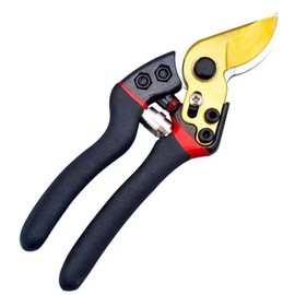 Pruning Shears for Gardening, 3/4"Cut Capacity, Weak Hand Arthritis Clippers, Rust-Resistant Titanium Coated Pruner,Super Sharp SK5 Blade,One-handed Unlocking, Ergonomic Handle (black)