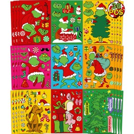 36 PCS Christmas Stickers for Kids Christmas Stickers Christmas Make Your Own Stickers Christmas Stickers for Craft Christmas Party Game Stickers for Christmas Decorations