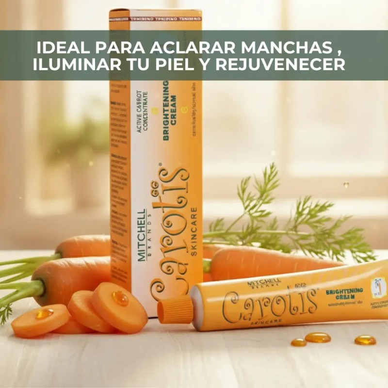 Crema Facial Carotis Hidratante con Zanahoria para Piel Sensible y