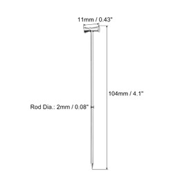 sourcing map Cocktail Toothpicks, 20Pcs 4.1 Inch Stainless Steel Long Cocktail Picks Reusable Metal Cocktail Skewers for Drinks Appetizer Fruits