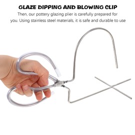 Glaze Pliers Ceramics Tool Tongs Clay Sculpture Tongs Pottery Glazed Clip Clay Glazing Tool Clay Sculpting Tools Pottery Carving Tools Glazing Tools Metal Glass Dip Stainless Steel