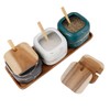 Dicunoy 3 Pack Ceramic Salt and Sugar Container, Condiment Jars