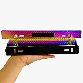 Porta Placa Tornasol Universal Doble Ajuste Posiciones Matricula Jdm