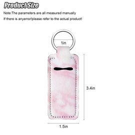 ZIMISI 3PCS Chapstick Holder Car Keychain, Key Fob Holder with Clip, Keychains for Women, Universal Car Key Accessories (Style3)