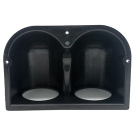 ANCLLO Universal Black Dual Gauge Console Dashboard Pod - Fits Any Make/Model - ABS Plastic - Mounts (2) 2-1/16 inch (52mm) Gauges to Vehicle's Dash