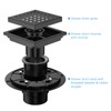 ZEKOO Square Shower Drain with Flange CUPC Certified-4 Inch Matte