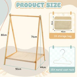 Yerliker Porch Goose Clothing Rack with Bottom Storage Stand, Metal Coat Rack and Storage Hanging Bag for Hanging Porch Goose Christmas Clothes