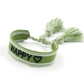 Woven Friendship Wrap Embroidery Bracelets – LOVE Knitted Word Adjustable Rope Braided Bracelets for Women Gift - Green