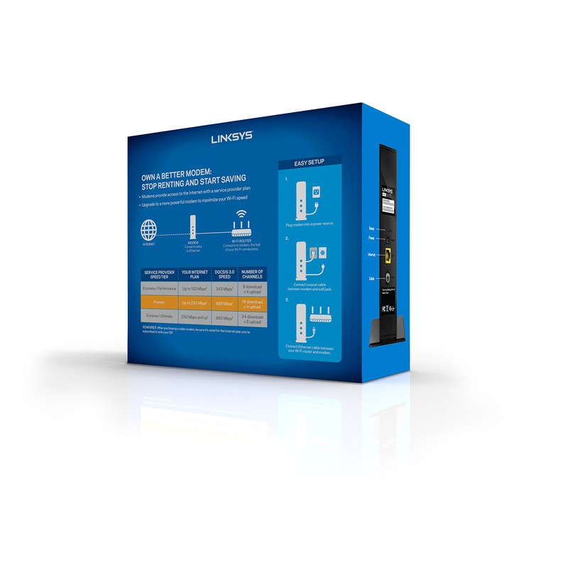 Linksys (CM3016) Docsis 3.0 16x4 Cable Modem