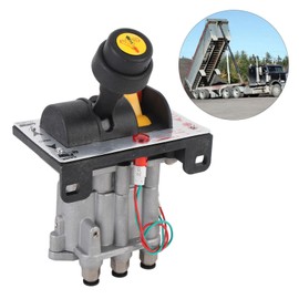 PTO Control Valve for Dump Pump, Proportional Control Valve with PTO Switch, 6 Holes 4 Working Position, Slow Down Tipper Switch for Hydraulic System Dump Truck