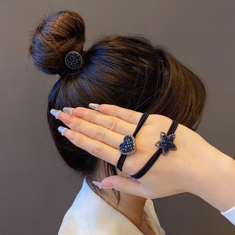 3本 セット ヘアゴム おしゃれ 大人，BetterJonny 飾りつきヘアゴム かわいい シンプル 輪ゴム 髪飾り