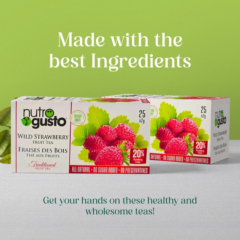NutroGusto Tea – Wild Strawberry – 50 g