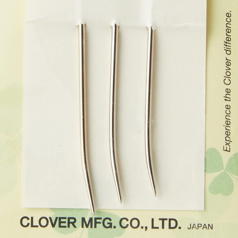 Clover Huck Embroidery Needles, Gold/Silver, 2