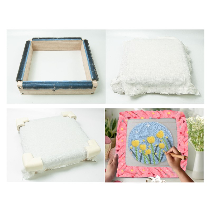 Gripper Strip Frame Cover for Rug Hooking Flannel Punch Needle