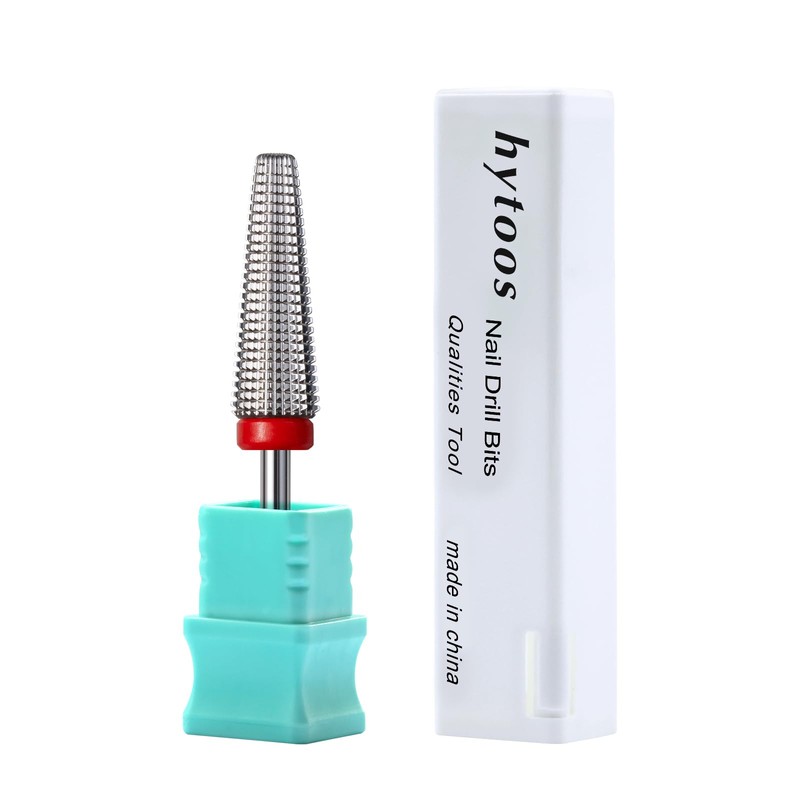 HYTOOS Fine Long 5 in 1 Nail Drill Bits, 20mm