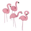 4 Pcs Pink Flamingo Garden Statue Fine Details Stylish Vivid