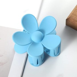 Blue Hair Claw Clips Flower Hair Clips – Big Cute Claw Clips, Large Hair Clips Strong Hold for Women Thin Hair for Women Thick Hair, Clips Hair Accessories