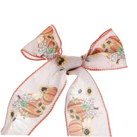 TEHAUX 8rolls Thanksgiving Decorative Ribbons of Autumn-Themed Craft Ribbons for Present Wrapping Hair Accessories and Projects and Lightweight Design for Fall Celebrations