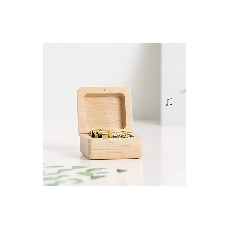 Mini Wooden Music Box 18 Note Wind Up Music Box