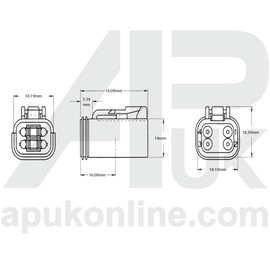 APUK 4 Pin Way Male DT06-4S Wire Wiring Cable Deutsch Type Wedgelock Connector Plug