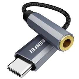 BENFEI USB C to Audio Jack Adapter with DAC chipset, USB-C to 3.5mm Female Headphone