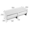 QWORK Double Roll Toilet Paper Holder Dispenser with Shelf Storage,