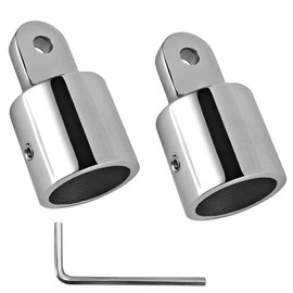 Laorde 316 Stainless Steel Bimini Top Eye End Cap 7/8 inch and 1 inch Marine Grade Heavy Duty Bimini Top Parts for Boats with L Shape Hex Key (7/8 inch 2 Pack)