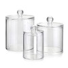 Sumnacon 3Â SizesÂ ApothecaryÂ Jars CottonÂ BallÂ &Â SwabsÂ Holder ClearÂ AcrylicÂ BathroomÂ StorageÂ ContainerÂ withÂ Lid