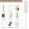 YUNGMAX Small Cleaning Bottle Brush Set, 8PCS Nylon Straw Cleaner