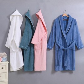 Microfiber soft shower gown bath towel indoor couple pajamas set towel Loungewear M/Green Blue