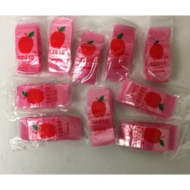12510 (1.25"X1") Pink Color Apple Brand Bags Mini ZipLock Baggies, Case of 1,000