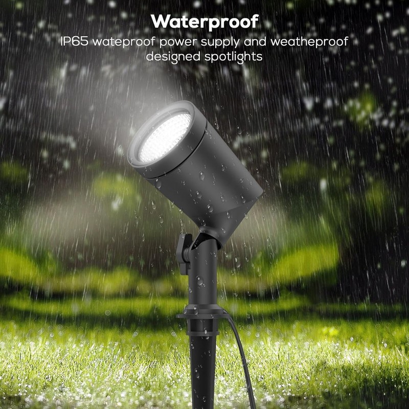 ZYAN 4 Pack 24W Smart Landscape Lights, Color Changing, Work