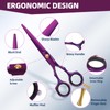 ETHTXE 9Pcs Professional Hair Scissors Set, Stainless Steel Barber Supplies