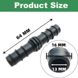 Hose Connector Coupling 1/2 Inch for 16 mm Irrigation System Drip Hose Accessories (Carpenter) Pack of 6