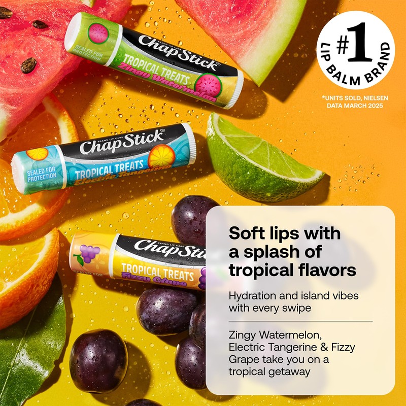 ChapStick Lip Care, Tropical Treats Collection (6 Sticks) – Electric