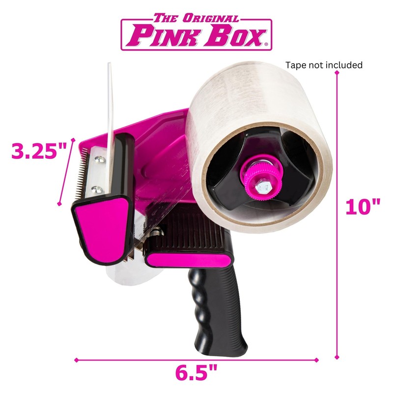 The Orignal Pink Box® Packing Tape Gun Dispenser for 3-Inch