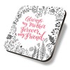 1 x Square Coaster - Mother's Day Flowers Quote Cork